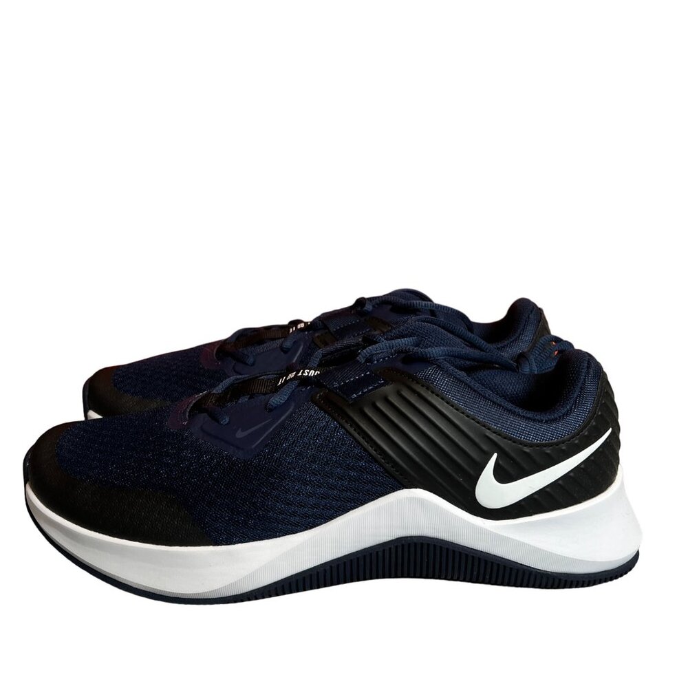 NWB NIKE Shoes Men's MC Trainer Ptl. Leather Upper Swoosh Blue Black 11BGB - Picture 1 of 11